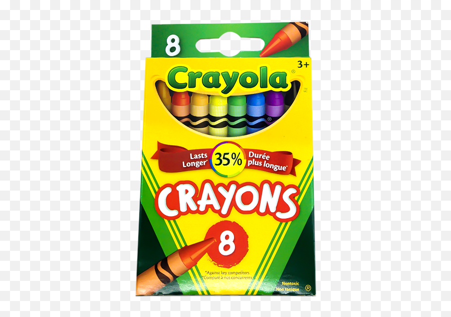 Crayola Crayons Pack Of 8 - Transparent Crayon Box Png Emoji,Emoticon With Popcorn And Soda Images