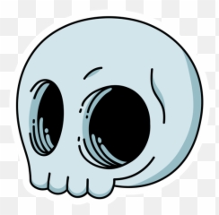 Cartoon Skull Sticker - Sticker Mania Cartoon Skull Sticker Emoji,Skull Face Emoji