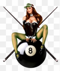 Woman Sitting On Eight Ball Png Official Psds - Billard Pin Up Girl Emoji,Eight Ball Emoji