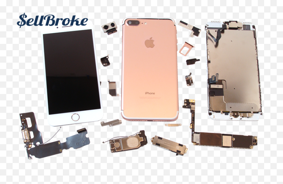 Download Broken Iphone 7 In Parts - Full Size Png Image Pngkit Camera Phone Emoji,Iphone Emojis Broken