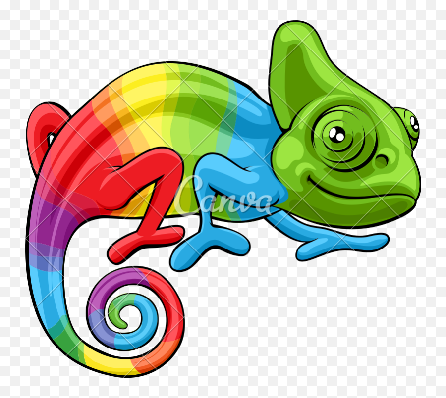 Svg Black And White Character Icons By Canva - Chameleon Rainbow Chameleon Cartoon Emoji,Chameleon Emoji