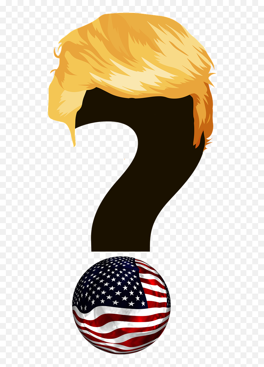 Donald Trump With A Question Mark Clipart - Full Size Trump Cartoon Question Mark Emoji,Donald Trump Emojis Png