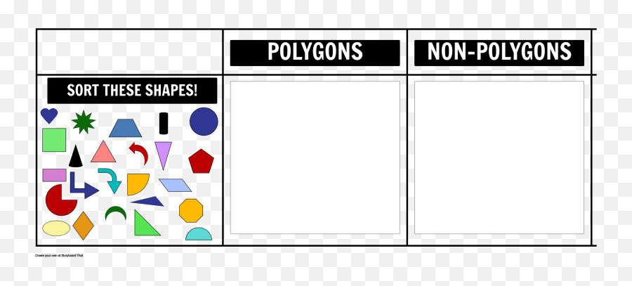 Sorting Polygons Geometry Activity - Sorting Polygons Worksheet Emoji,Portal 2 Cube Emoticon