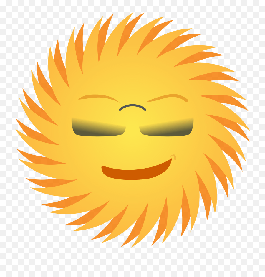 Sun Clipart - Wide Grin Emoji,Emoticon Golden Sun