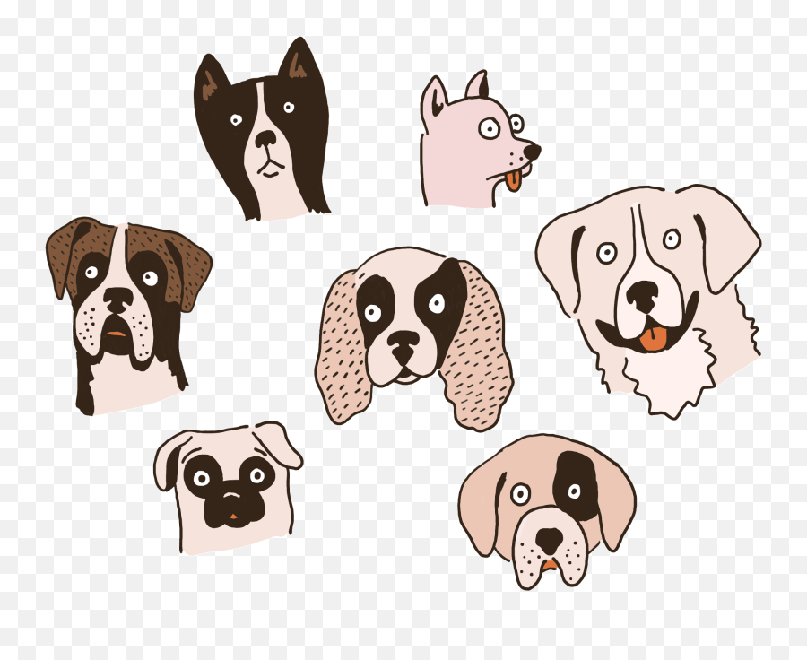 Family Dog Cartoon - Ancient Dog Breeds Emoji,Corn Dog Emoji