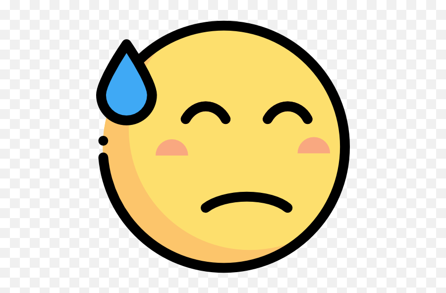 Sweat - Icono Sudor Emoji,Sweatdrop Emoji