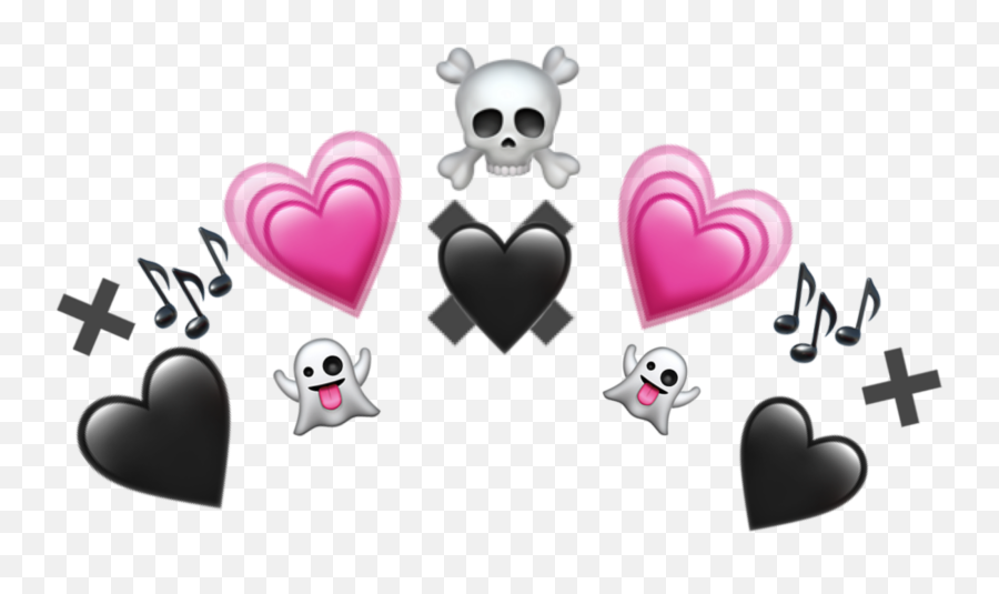 Heartcrown Emojis Heart Sticker By - Girly,Ghost Emojis