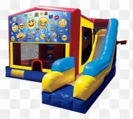 Emoji Bounce House Combo Jumpguycom Chicago Il - Little Einsteins Bounce House,Grass Emoji
