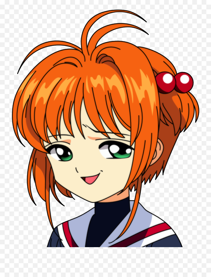 Sakura Card Captor Face Clipart - Smug Sakura Emoji,Oppai Emoticon