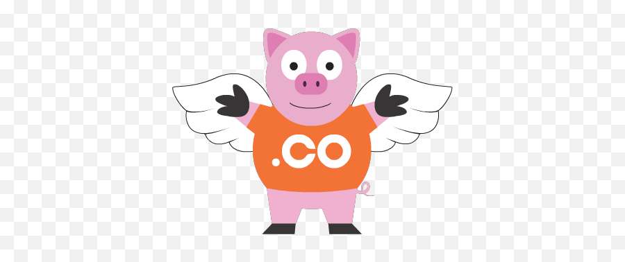 Co - Co Domain Emoji,Flying Pig Emoji