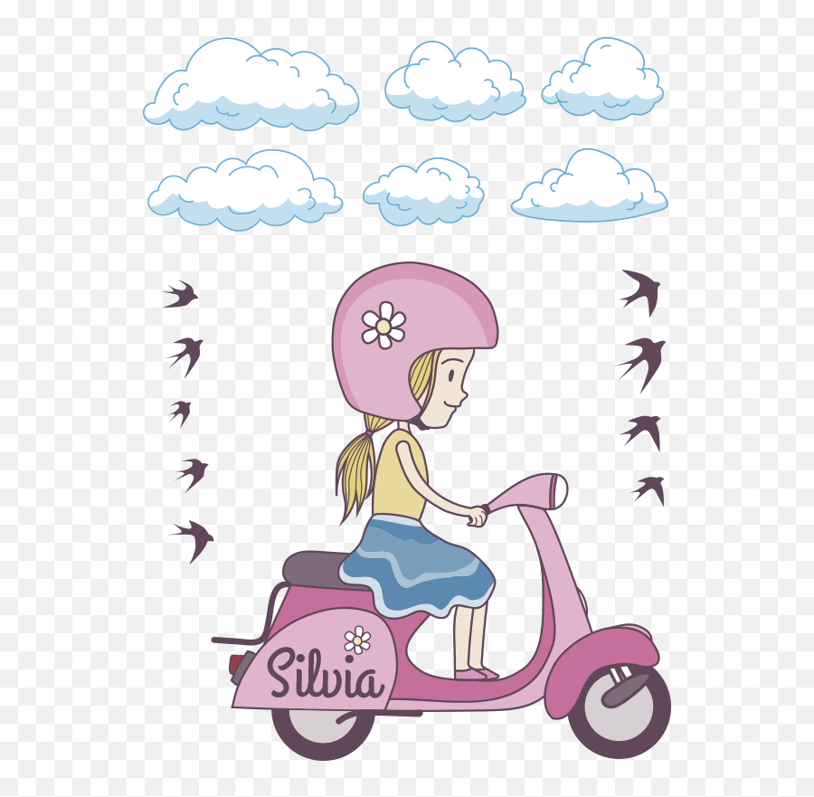 Kids Personalised Girl - Dibujos De Motos Para Niñas Emoji,Two Birds With One Stone Emoji