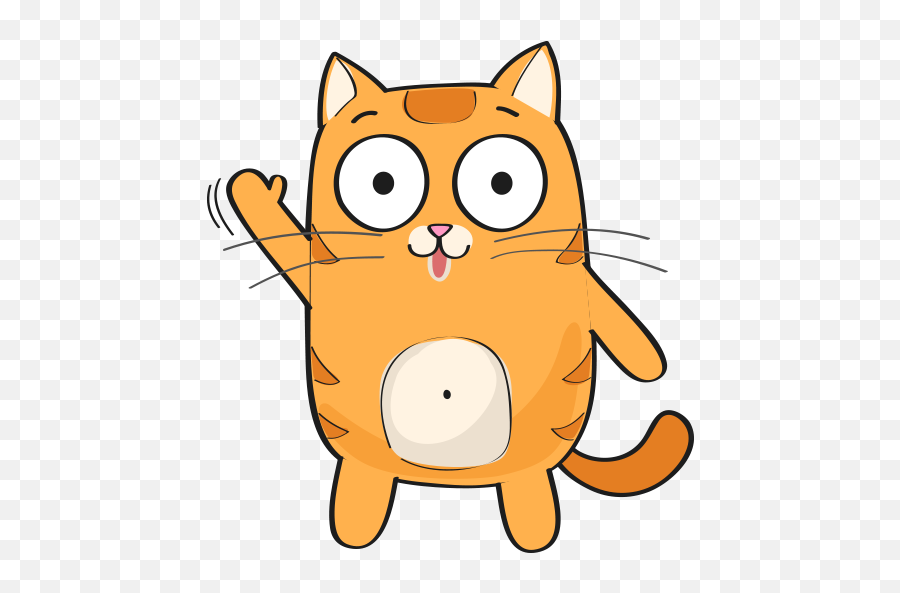 Cute Orange Cat Stickers - Soft Emoji,Orange Cat Emoji