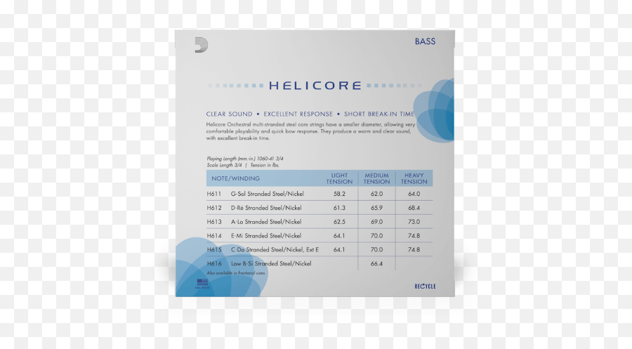 Du0027 Addario Helicore Orchestral Bass D String 34 Scale Set Emoji,4 Strings & Carol Lee - Emotions Away Remix