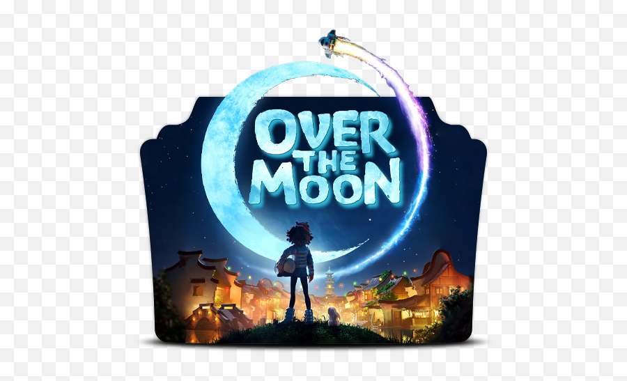 Over The Moon Folder Icon - Designbust Emoji,Moon Emojis For Facebook