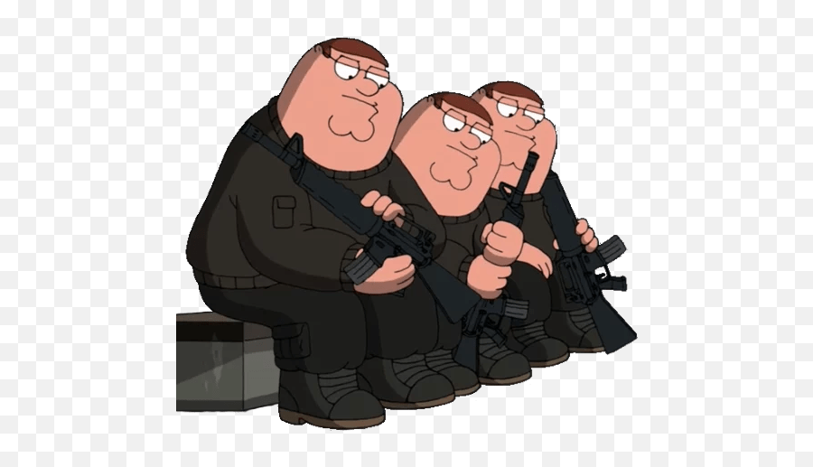 Family Guy Stickers - Live Wa Stickers Emoji,Emoji Shooting Machine Gun