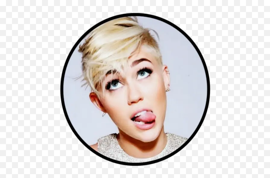 Miley Stickers For Whatsapp - Celebrity With Weed Tat Emoji,Miley Cyrus Emoji