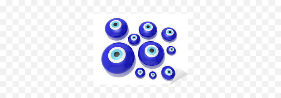 Sticker Evil Eye Amulet On A White Background - Pixersus Emoji,Nazar Amulet Emoji Copy And Paste