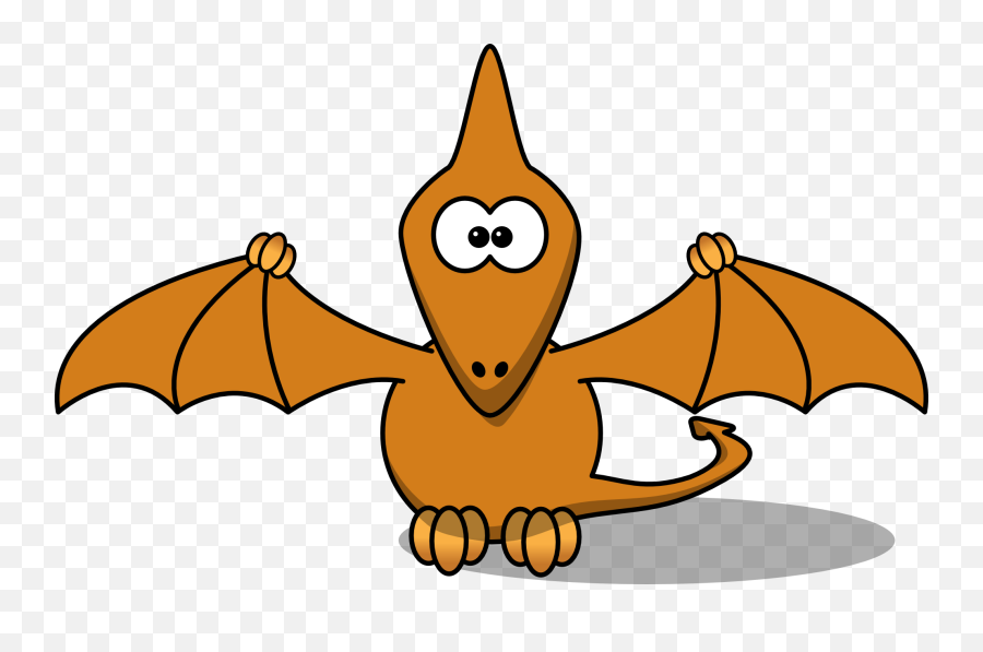 Brown Pterodactyl With Big Crossed Eyes - Clipart Dinosaur Emoji,Pterodactyl Emoji