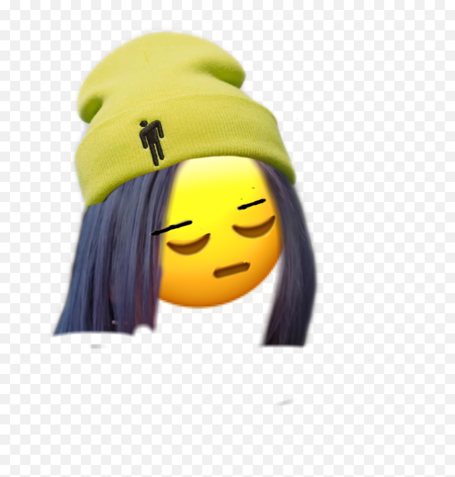 Billieeilish Emoji Sticker Sticker - Toque,Knit Emoji