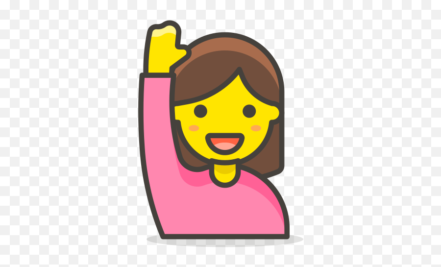 Woman Raising Hand Free Icon Of 780 - Office Worker Icon Png Emoji,Raising Hands Emoji