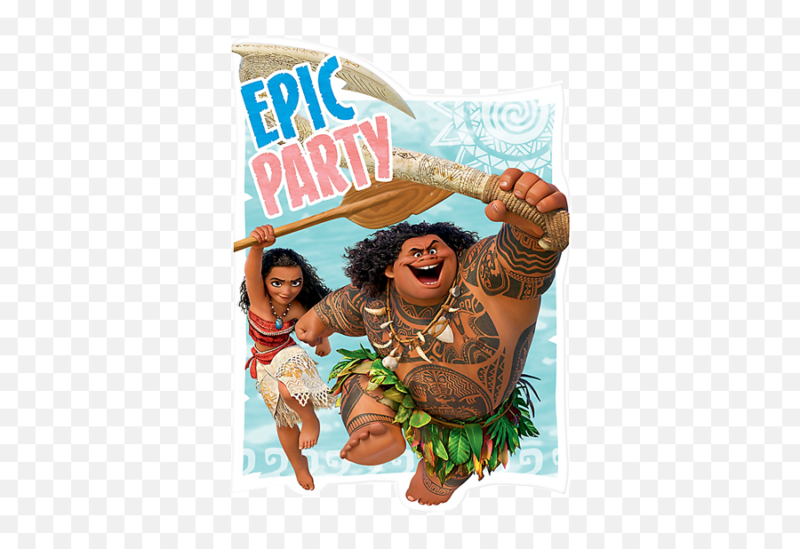 Disney Moana Party Supplies New Zealand Just Party Just - Moana Postcard Invitations Emoji,Emoji At Party City