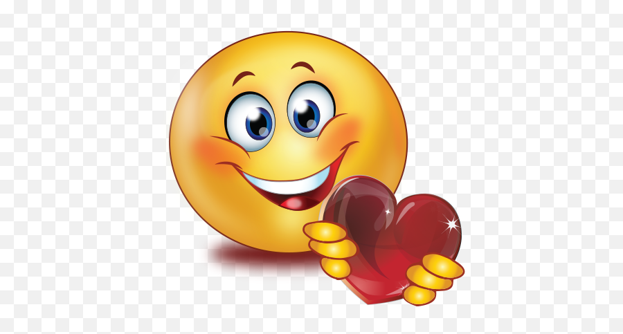 Holding Red Glossy Heart Emoji - Emoji Holding A Heart Png,Heart Emojis