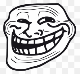 Funny Face Black And White Clipart - Troll Face Emoji,Trollface Facebook Emoticon