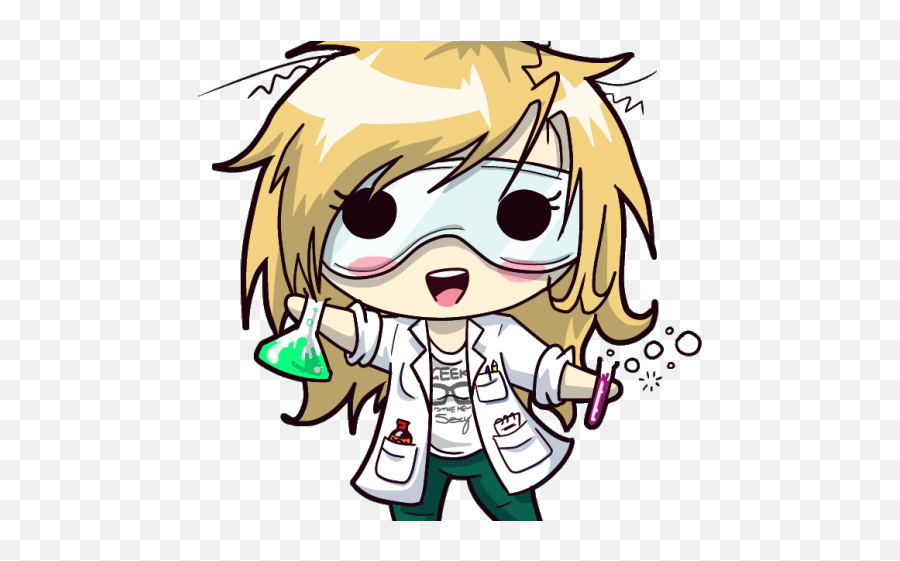 Anime Clipart Science - Anime Chibi Science Girl Png Scientist Cute Drawing Emoji,How To Draw Chibi Emotions
