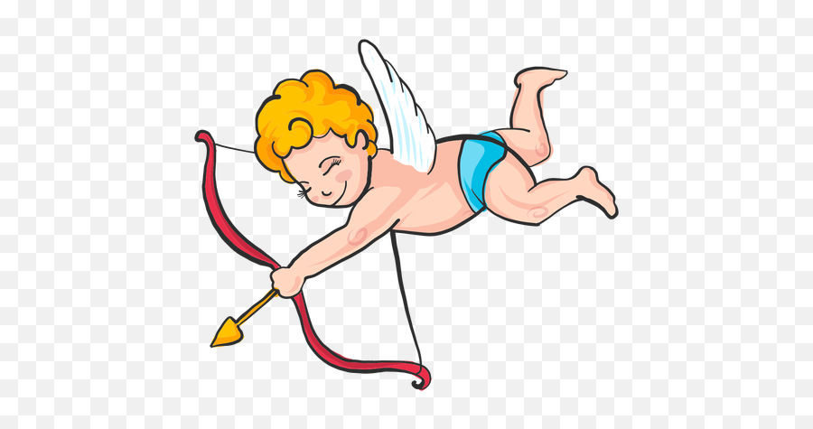 Cupid Aiming Cartoon - Transparent Png U0026 Svg Vector File Cupid Cartoon Transparent Emoji,Cupid Arrow Emoji