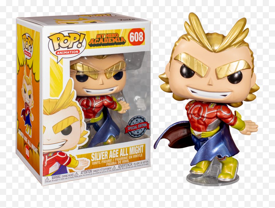 Animation 608 My Hero Academia Silver Age All Might Special - Silver Age All Might Funko Pop Emoji,Translucent Baymax Funko Pop Emoticon