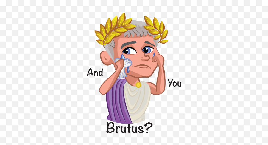 Caesar Stickers By Savvas Papadopoulos - Happy Emoji,Brutus Emoticon