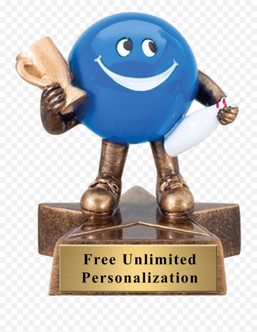 Little Buddy Bowling Trophy - K2 Awards And Apparel Funny Bowling Trophy Emoji,