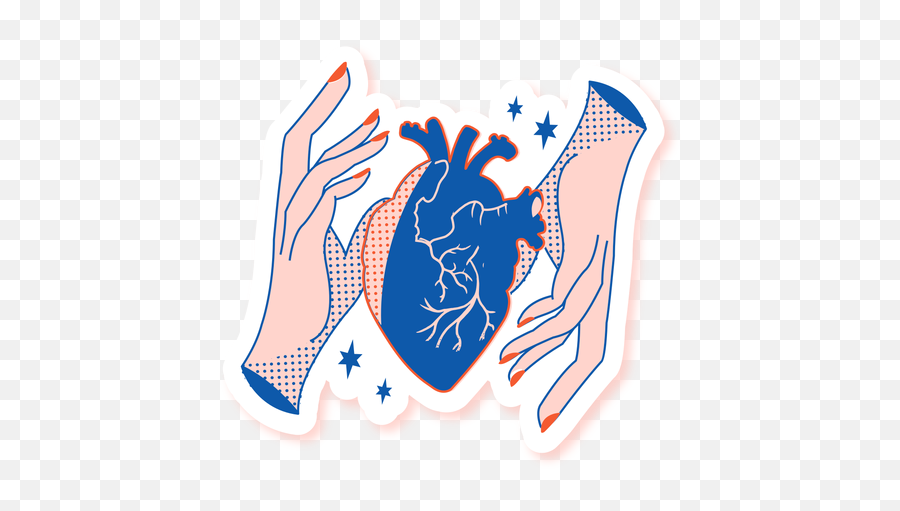 Hands Surrounding Heart Sticker - Transparent Png U0026 Svg Pegatinas Vexels Emoji,Sad Emotion Hand