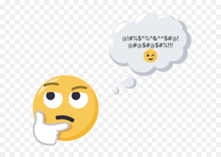 Deep In Thought Emoji Png - Happy,Emoji Language