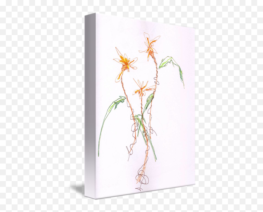 Wilting Writhing By Katie Kay - Orange Lily Emoji,Girl Sketch Emotion