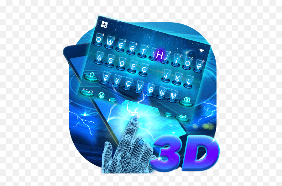 Updated Hologram Blue Keyboard Theme Android App - Sign Language Emoji,Real Madrid Emojis