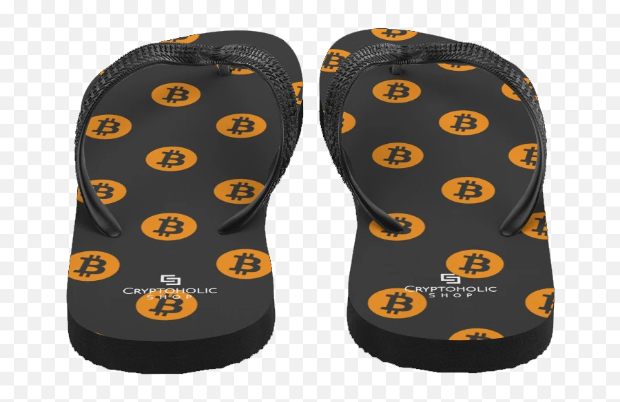 Bitcoin Flip - Flops U2013 Cryptoholic Shop Shoe Style Emoji,Flip An Emoji