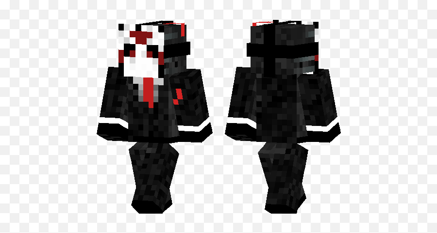 Black Suit With Hockey Mask Minecraft Pe Skins Emoji,Minecraft Skin Masked Emotions