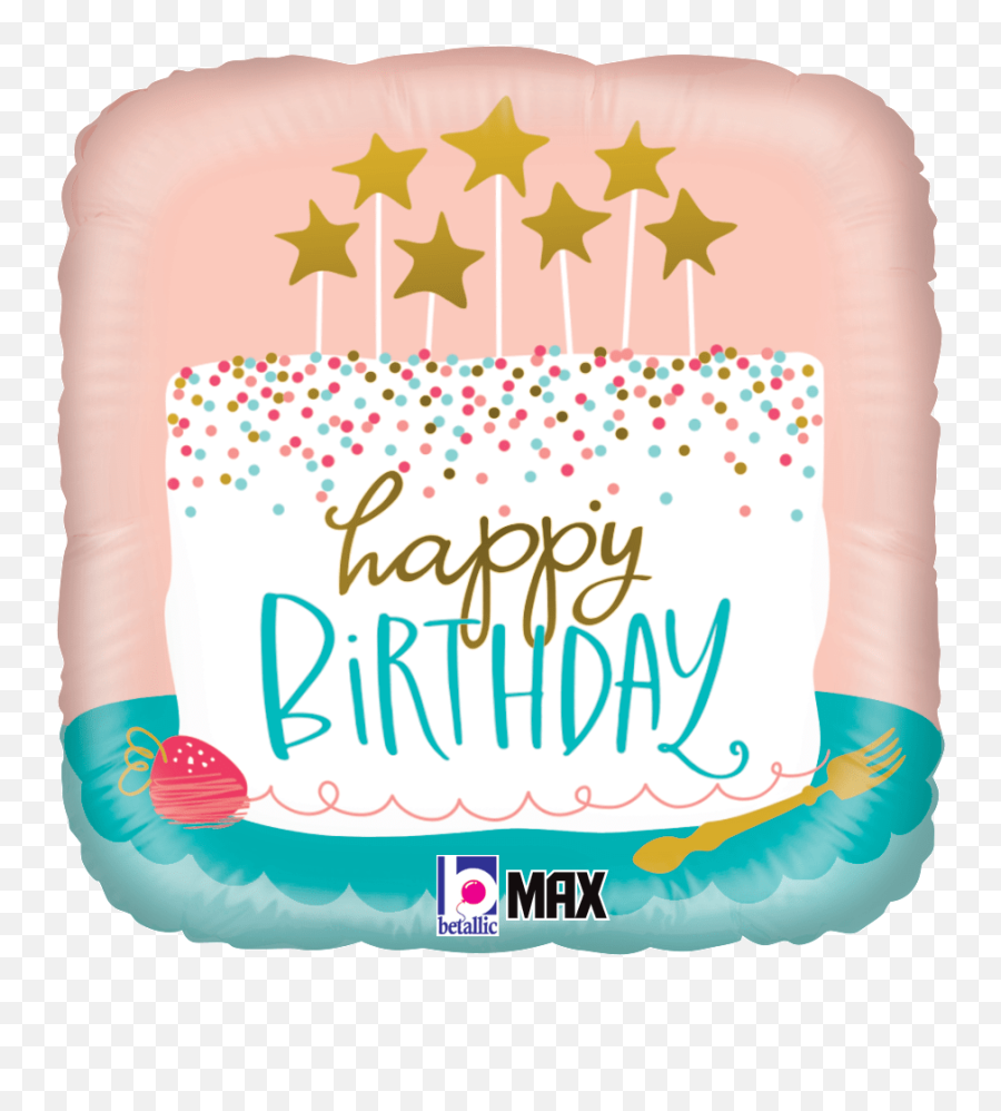 Happy Birthday Confetti Cake 18u2033 Balloon Emoji,Confetti Emoji