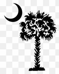 Palmetto South Carolina Flag - Clip Art Library Transparent Palmetto Tree And Moon Emoji,North Carolina Flag Emoji