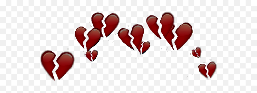 Download Hearts Broken Emojis Apple Iphone Crown Brokenheart - Transparent Background Heart Broken Heart Crown,Heart Emojis