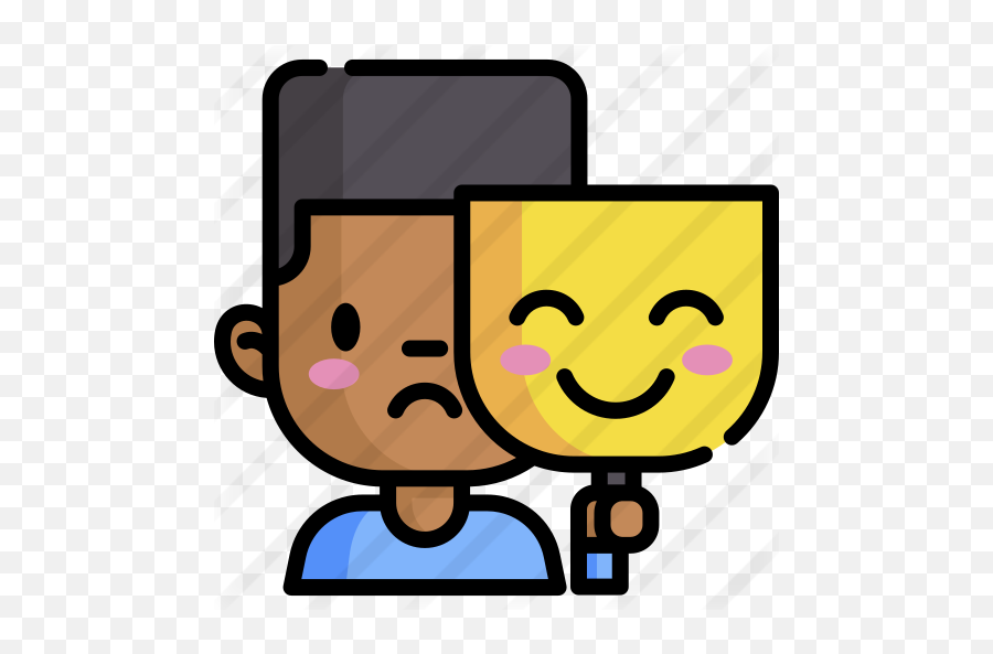 Mask - Happy Emoji,No Emotion Mask