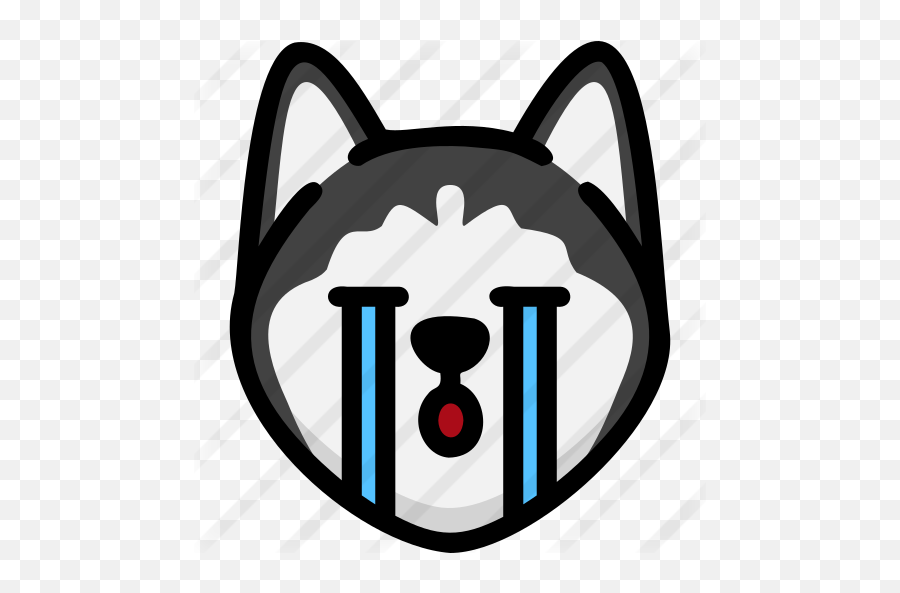 Cry - Icon Husky Emoji,Siberian Husky Emoji