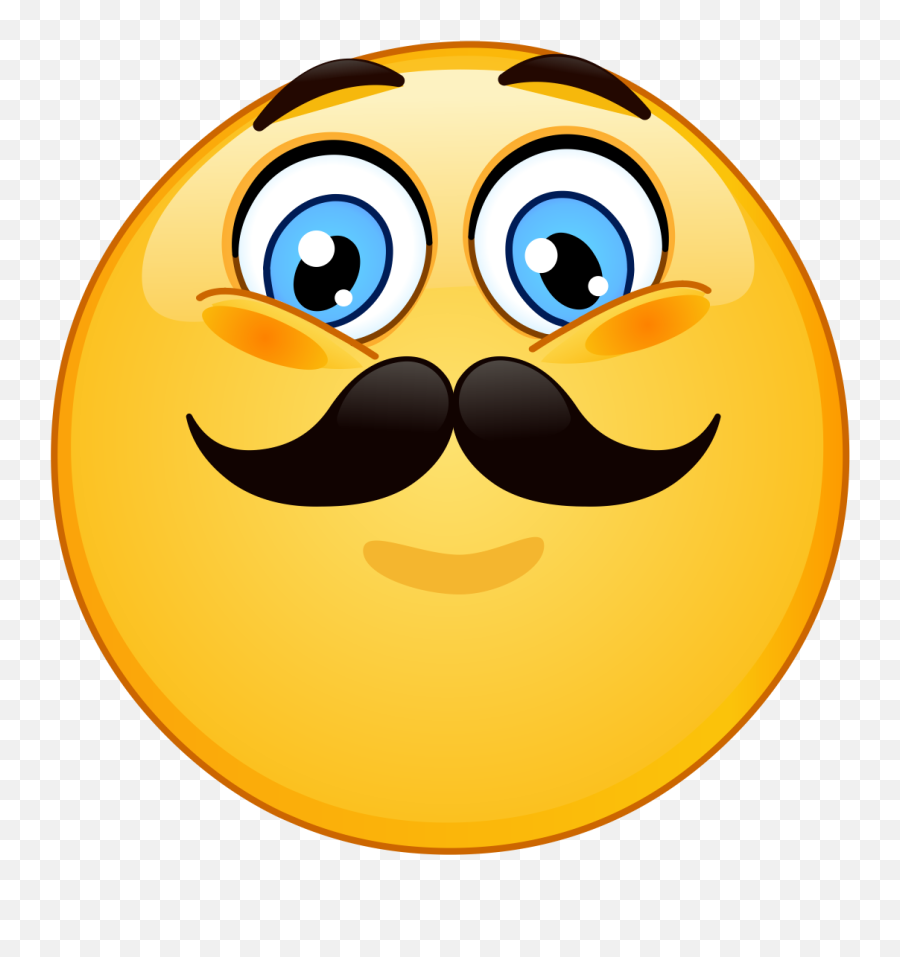 Mustache Emoji Decal - Smiley Moustache,Mustache Emoji