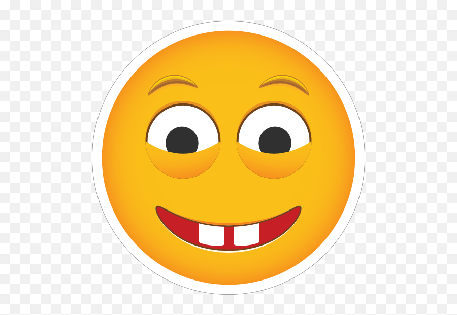 Phone Emoji Sticker Creepy Stare - Wide Grin,Terrified Emoji