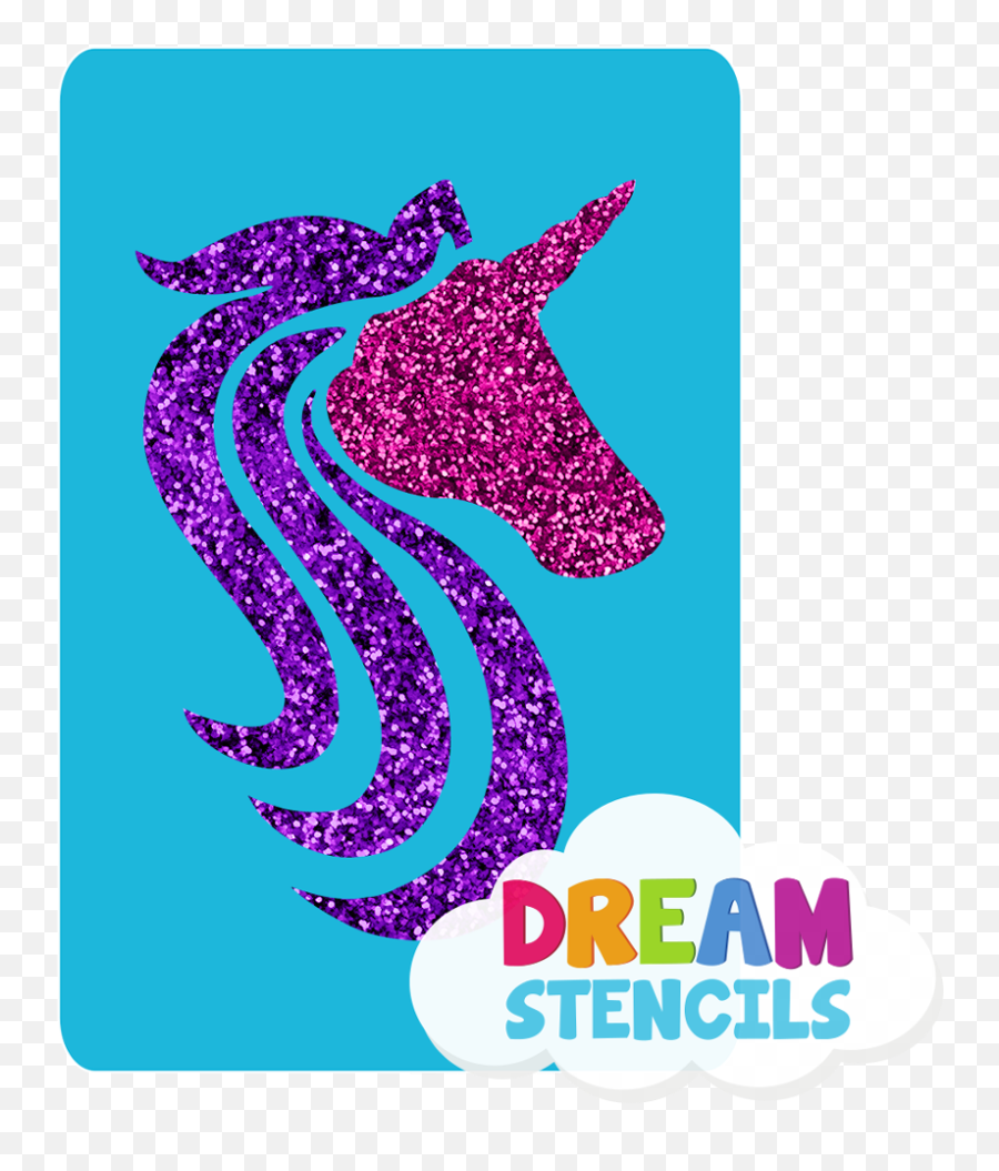 Enchanted Unicorn Glitter Tattoo Stencil - Hp98 5pc Pack Stencil Emoji,Art Emoji Tattoo