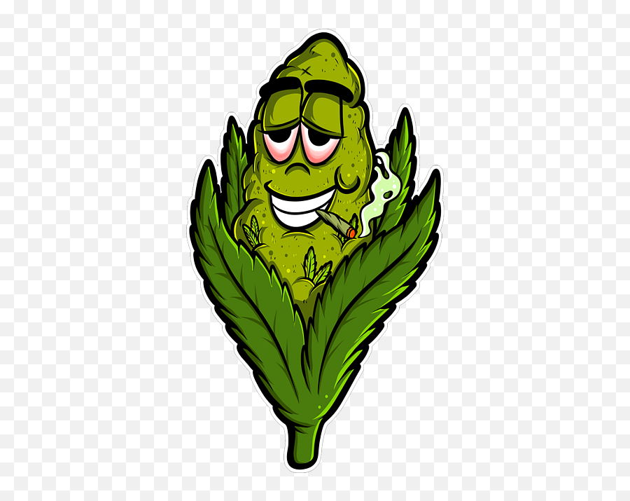 Weed Bud Character Round Beach Towel - Weed Character Emoji,Marijuana Emoticon For Facebook