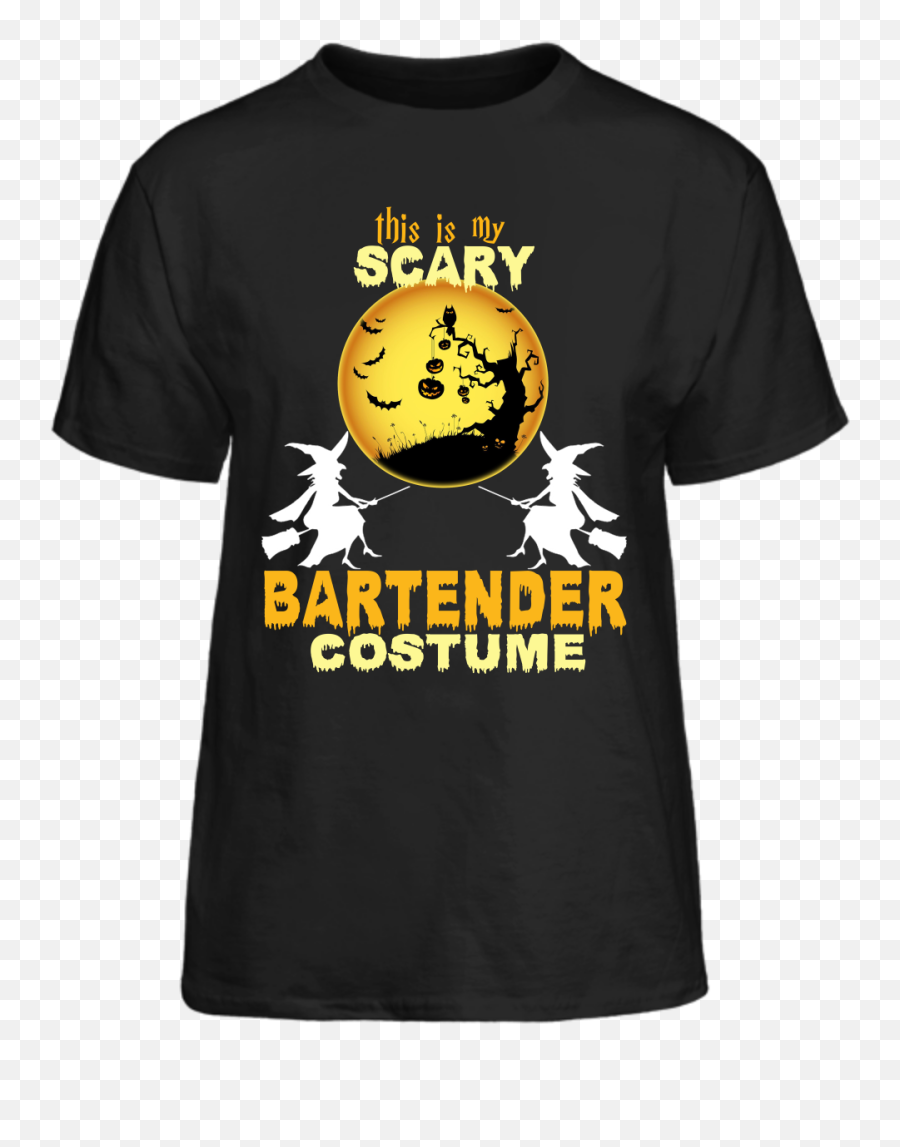 Scary Bartender Costume T - Halloween Emoji,Bartender Emoticon