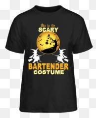 Scary Bartender Costume T - Halloween Emoji,Bartender Emoticon