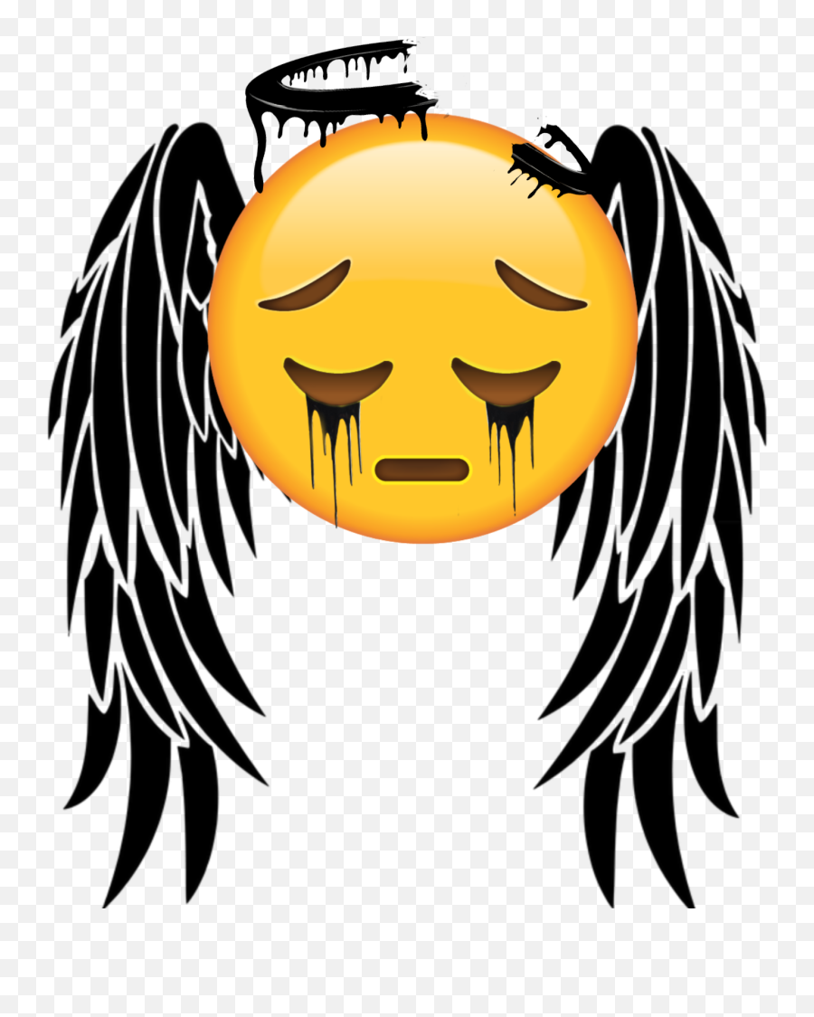 Angle Broken Emojiiphone Emoji Sticker - Angel Wings Wall Art Ideas,Angle Emoji